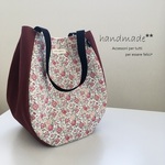 バルーンバッグ♡Felicite rosecolorリバティ＆Grape