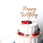◉送料込◉木製 ケーキトッパー Happy Birthday 誕生日ケーキ　バースデーケーキ