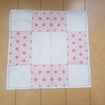 刺し子　花ふきん5