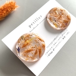 大ぶり　Orange botanical pierce/earring ドライフラワーイヤリング