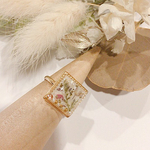 レジンとドライフラワーのリング💐