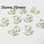 【D-0209】20pcs　ハートを抱えたウサギ　13×10mm　ライトブルー 　チャーム
