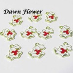 【D-0210】20pcs　ハートを抱えたウサギ　13×10mm　レッド 　チャーム