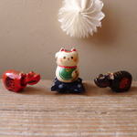 起き上がり小法師　招き猫（右手・金運）