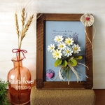 【🌼再販】粘土の花◆ナチュラル🎶ほんわか小花の木製フレームスタンド【受注制作】