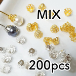 送料無料＊ベル型ビーズキャップ　MIX