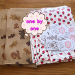 ■受注製作　中サイズ平袋…いちごちゃん　と　くまさん🧸