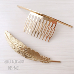 ≪予約販売≫再...販［dis-moi］2点セット♡フェザーバレッタ&クレセントコーム＊ヘアアクセサリー【2】