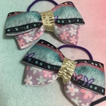 送料無料　2個セット　鬼　胡蝶模様　ツインテール　犬　猫　滅