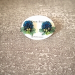 再...販　Indigo Rain Hydrangea Pierce 〈Earring〉ビーズ刺繍