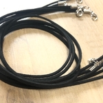 45cm(50cm) スエード 革紐 ネックレス BK  5本セット 