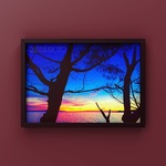 はじまりの夜 〜沖縄の風景をあなたのお部屋に〜【写真サイズとパネル加工が選べる】