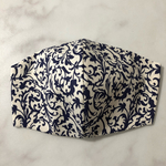 大人気　アラベスク柄マスク　ネイビー