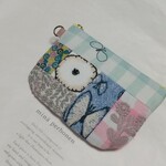 【感謝価格】【送料無料】《mina perhonen》パッチの丸底ポーチ＊１４センチファスナー