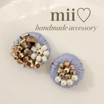 ビーズ刺繍ピアス／イヤリング