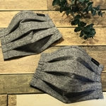新作☆グレー杢ニットマスク☆冬マスク☆ニットプリーツマスク☆ニットマスク☆プリーツマスク☆オシャレマスク☆ファッションマスク☆あったかマスク☆天竺ニットグレー杢プリーツマスク