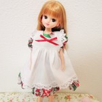 クリスマス♡22㎝ドール用エプロンワンピース　k6