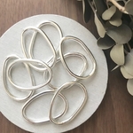 8pcs Handmade* 資材 B-155 metal rough rings