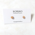 小粒cuteピアス・イヤリング＊４ｍｍ＊パープルオレンジ