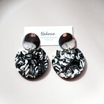 シルバー 丸 レトロ イヤリング or ピアス