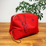 おむつポーチ/旅行ポーチ＊刺繍Rabbit