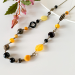 ロングネックレス◇ブラック✳︎ イエロー◇