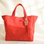 秋冬限定＊綺麗な 大人のラグトート* 赤×千鳥 