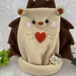 新春限定スペシャル！ハリちゃん型🦔寝袋（ブラウン＆ハート）おまけ付き！