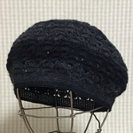 冬⛄️の感謝セール🌟チャコールグレーとブラックボーダーのちょこっと♪ベレー風キャップ🐏