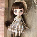 1705 リバティ cream 花柄 ワンピース Blythe ブライス アウトフィット 洋服