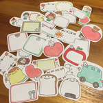 C♡手描き コメント枠 フレークシール