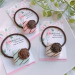 薔薇モチーフチョコレートヘアゴム
