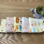 【送料無料】ガーゼタオルはんかち(ミニサイズ)5枚セット 女の子向け　入園入学準備に♪