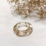 ボコボコリング　ゴールドかすみ草