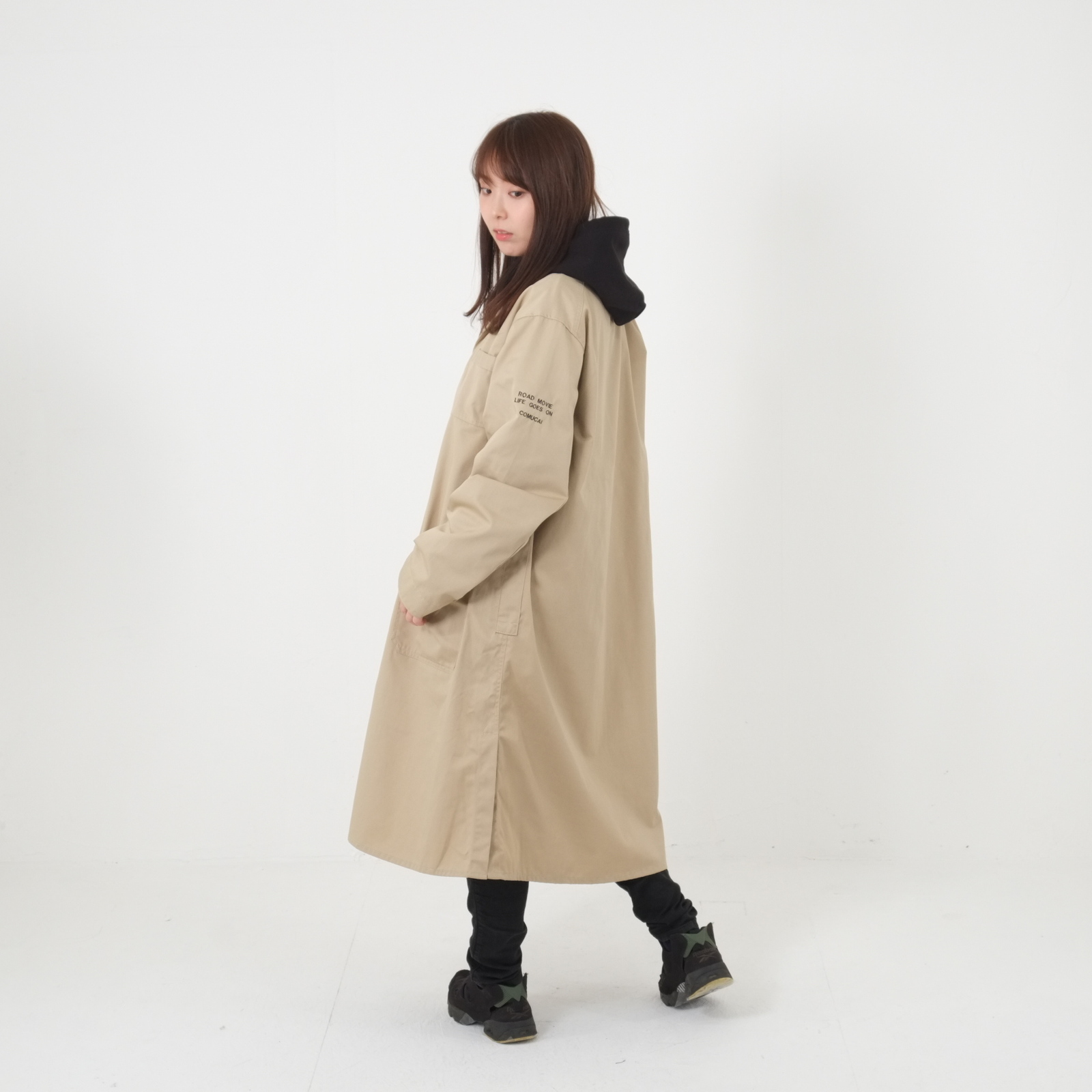 nae クラシックハンドメイドコート Mari様専用 nae クラシックハンドメイドコート ブラック タグ付き