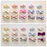 sale！690円→600円☆秋冬カラー追加【3個】選べるベビーヘアクリップ（リバティ・かぎ針お花・グログランリボン）ベビー・キッズ