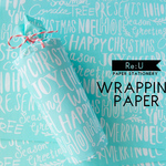 【WRAPPING PAPER】Xmas・ミント（4枚入り/ラッピングペーパー）
