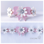 リボンとお花の首輪（ピンク）☆犬首輪 猫首輪☆