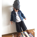 ブラックガウチョパンツ  130cm