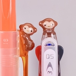 【送料無料・おまけ付】ころポコ福袋2021【猿】3色ボールペン クリア軸（黒赤青 0.5mm）・蛍光マーカーオレンジインク