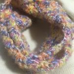 ❁¨̮カラフルモヘアとソフトループを引き揃えた🧶スヌード
