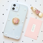 レオパード柄スマホリング付き♡   押し花iPhoneケースiPhone11 iPhone12 SE2 スマホケース Android Galaxy Xperia クリアケース
