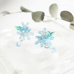 勿忘草と雫のピアス・イヤリング