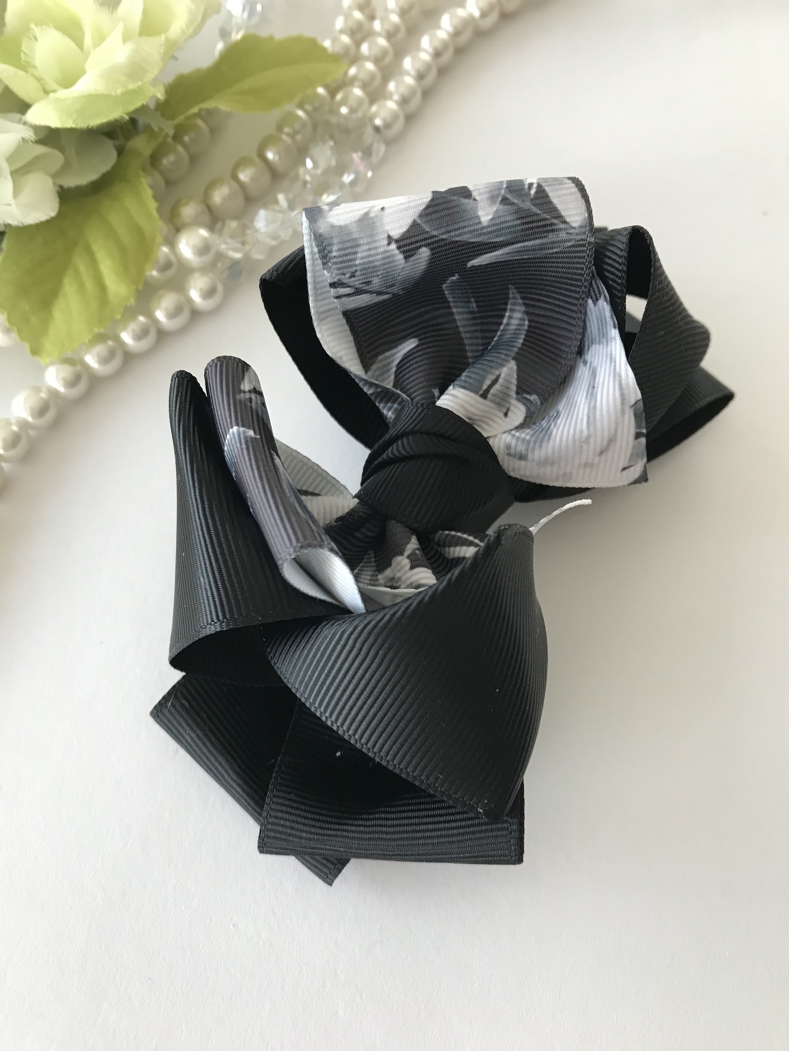 数量限定】ふわふわ♡花柄グログランリボンのボリュームたっぷりリボン