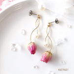 エレガンスローズピアスorイヤリング.＊°(ウェーブ2連)