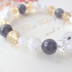 *rさま　オーダー品* ☆星入り水晶とアイオライトのブレスレット