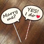 ウェディングふきだしフォトプロップス(MarryMe/YESIdo)