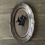 Snow drop brooch【Satin×Black】