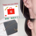SALE ！！　2021年 初売り ＨＡＰＰＹ ＢＡＧ♫　4点セット(イヤーカフ・ネックレス)
