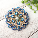 ＜送料無料＞お花のビーズブローチ